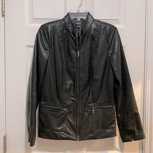 Animal print light black jacket/blazer.